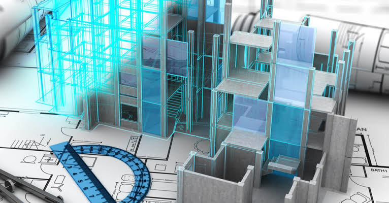 Modelagem BIM sobre pranchas de projeto de arquitetura e engenharia