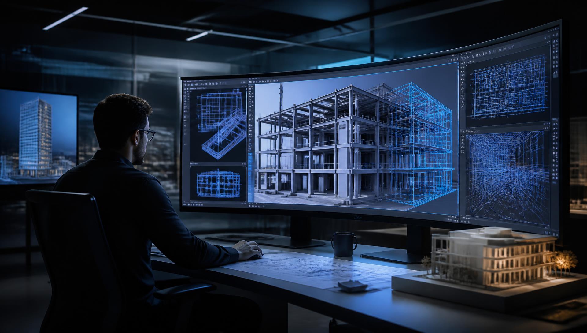 Modelo BIM de estrutura metálica em ambiente de coordenação digital